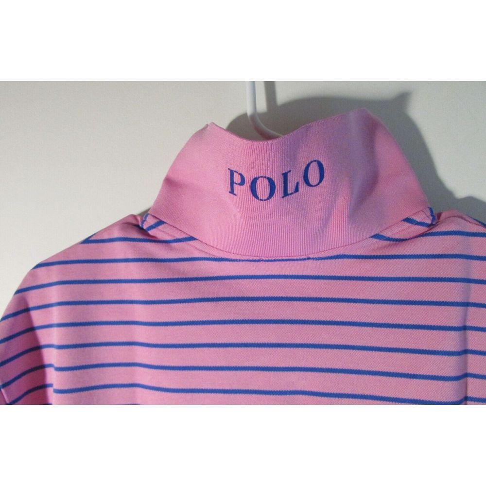 Ralph Lauren Polo Shirt Mens XXL Pink Blue Pony Pro Fit Golf Rugby Adult - Picture 8 of 8
